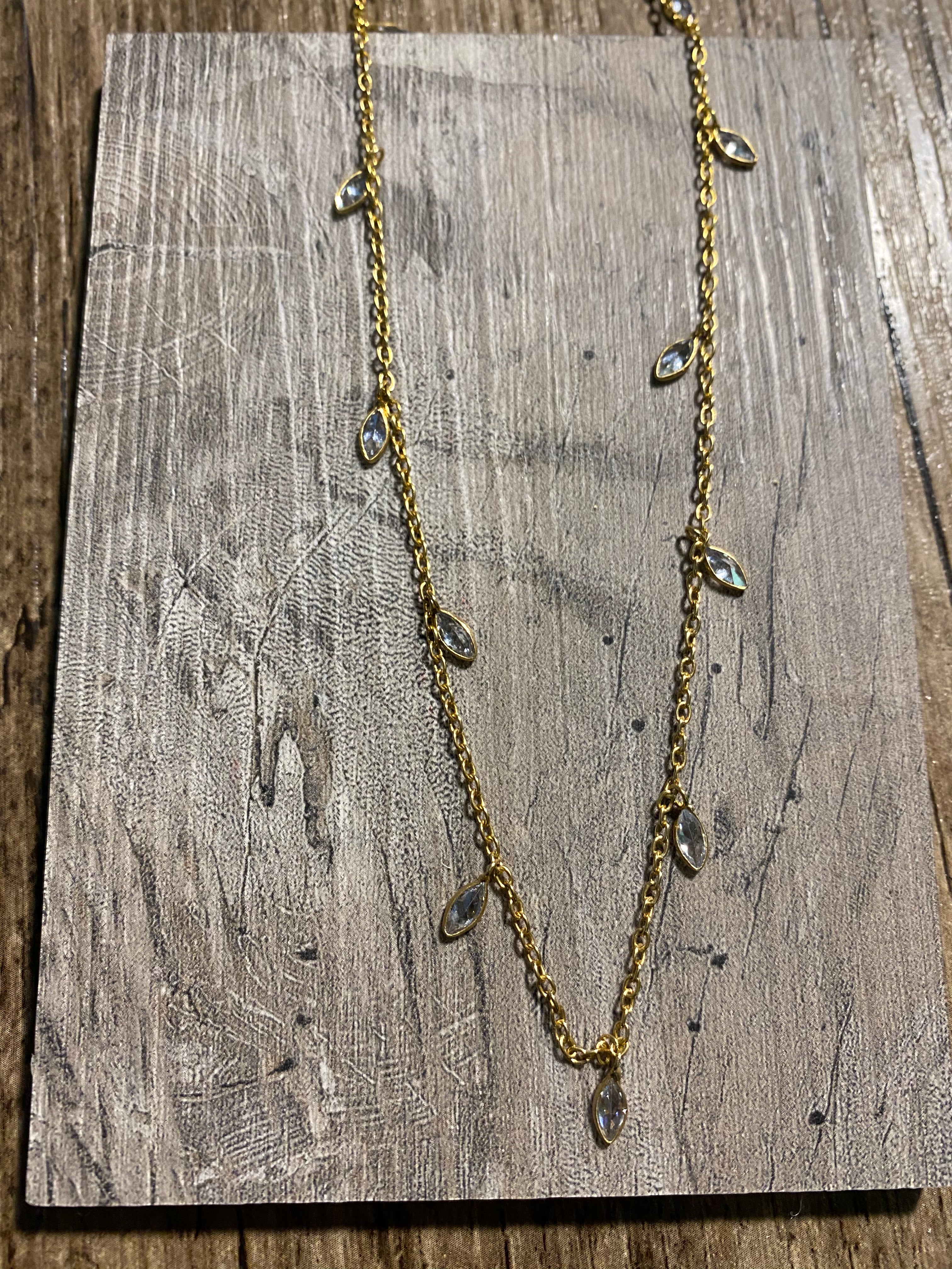 Dainty Crystal Garland Necklace