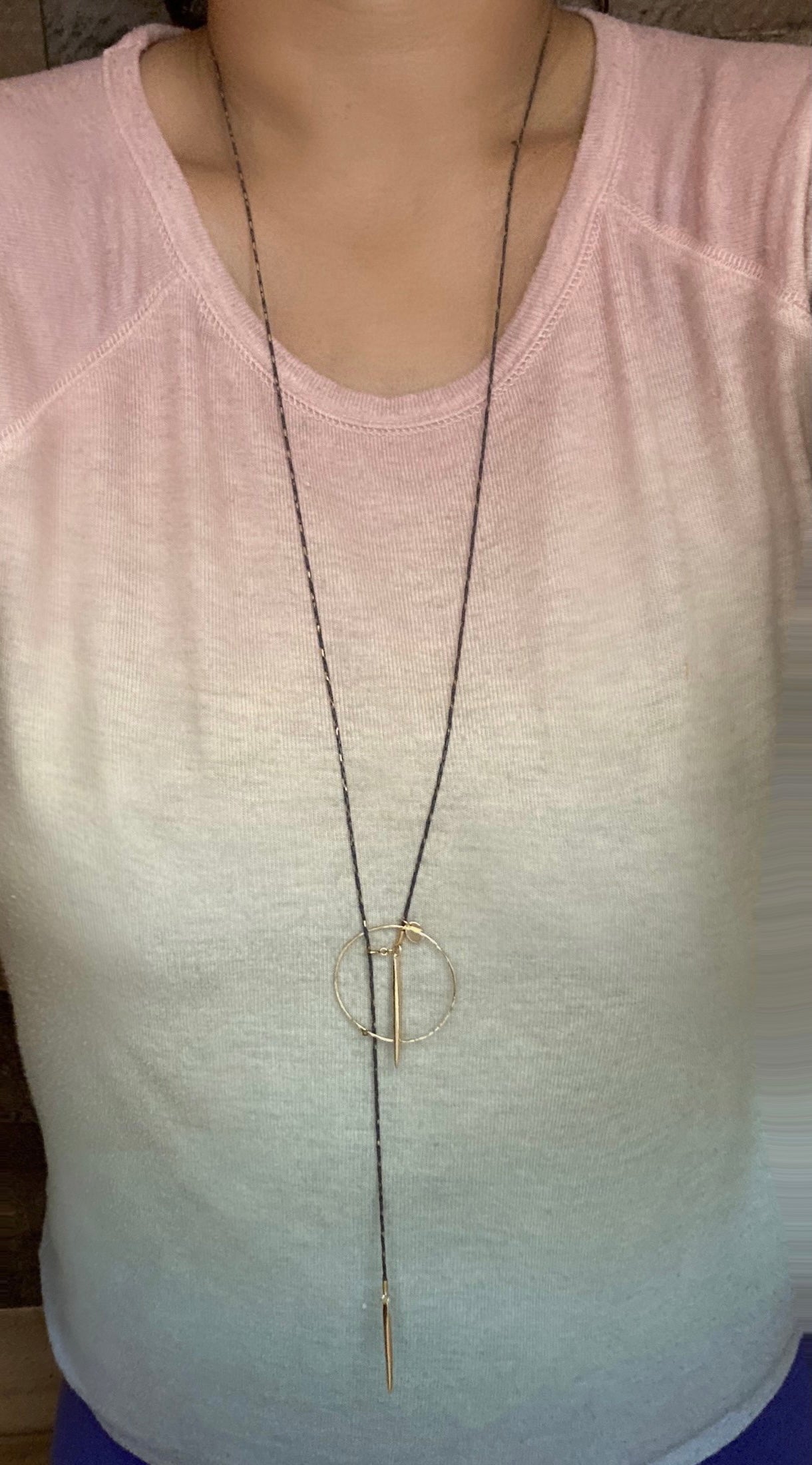 Steel & Spiked Loop Lariat