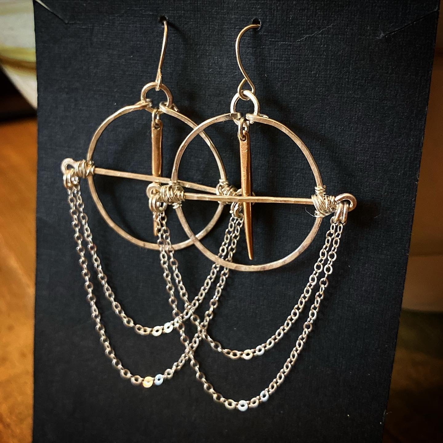 Compass Trellis Pendulum Hoops