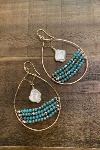 Violet Moon Pendulum Hoops
