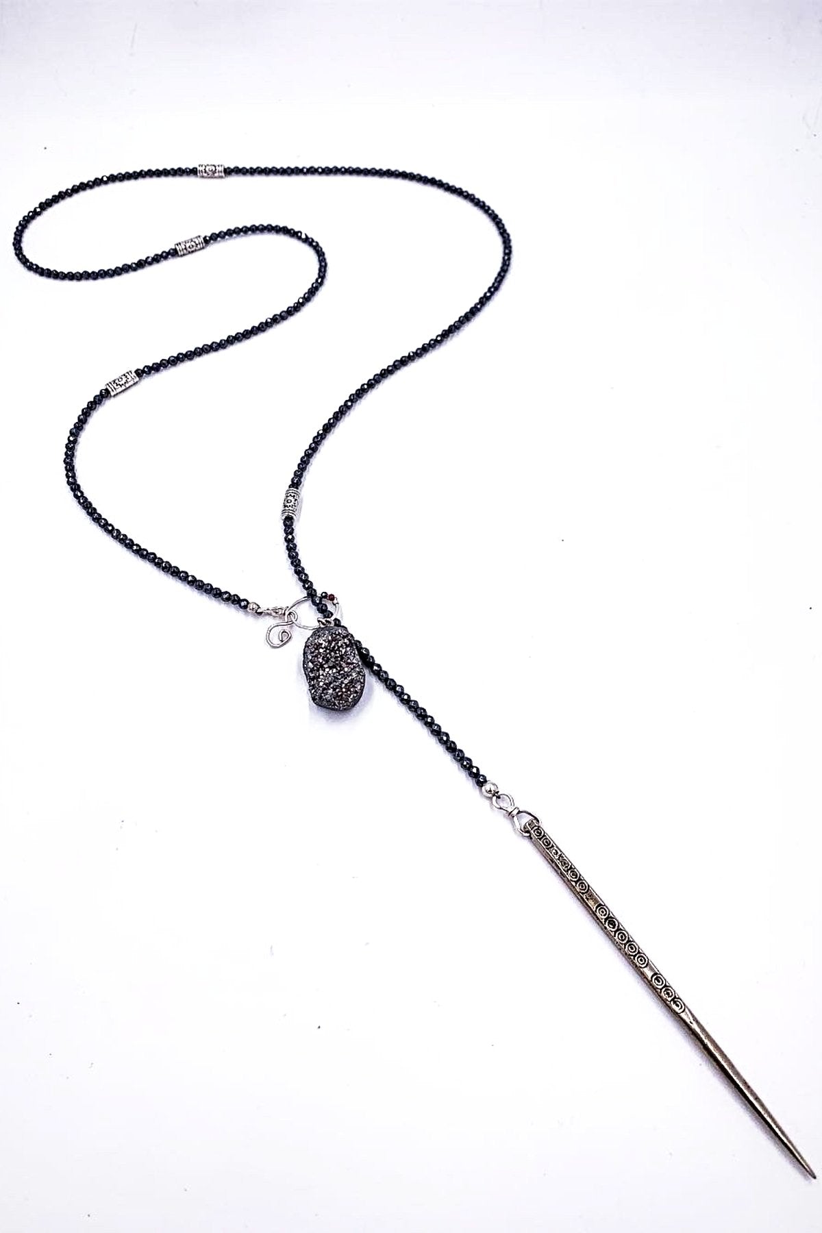 Silver Titanium Spike Lariat