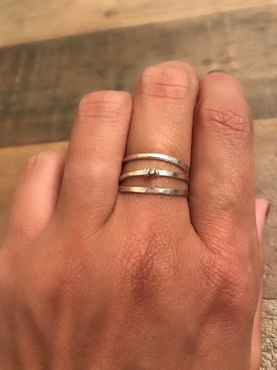 Baby Coil Pyrite Accent Ring