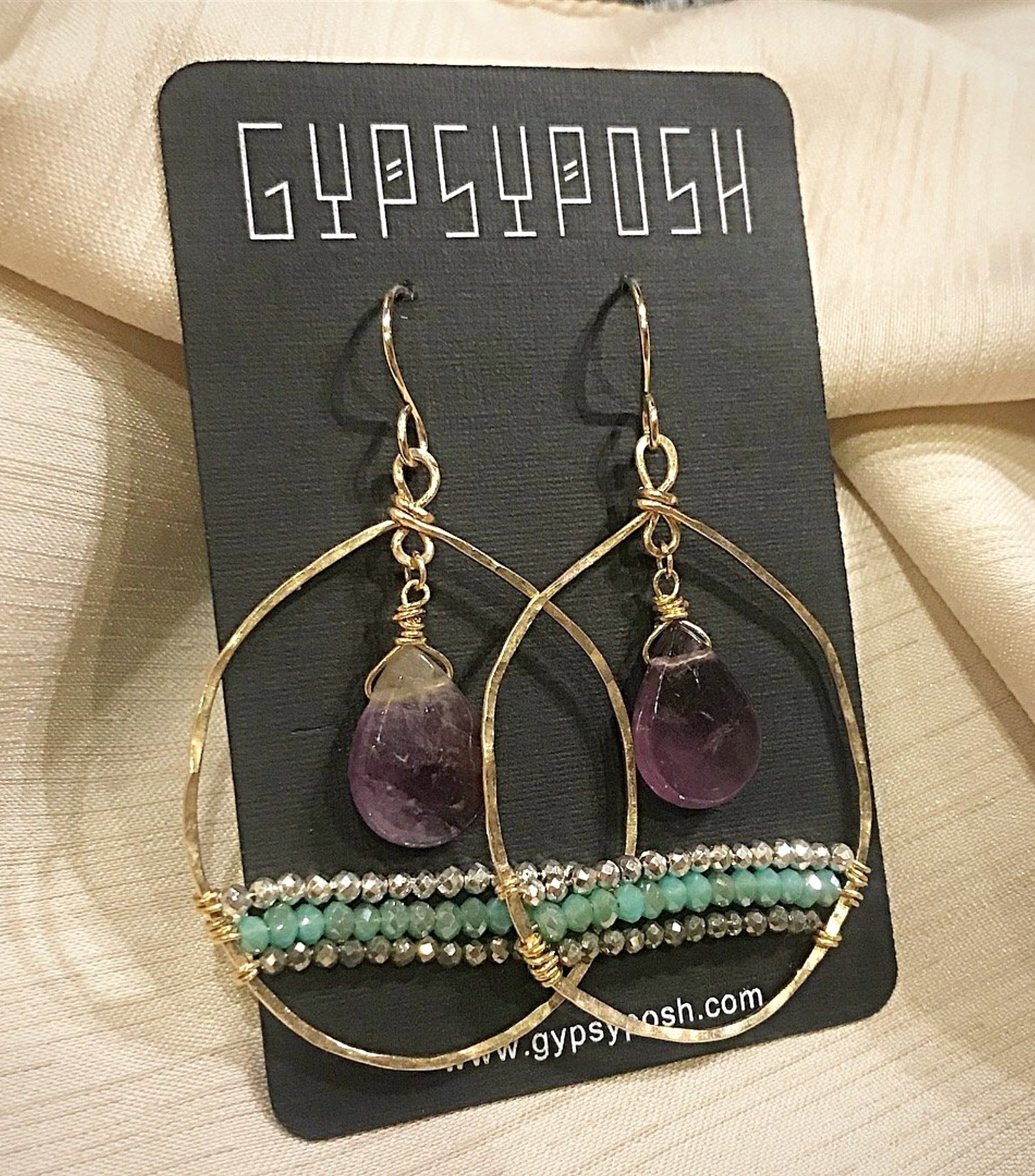 Violet Moon Pendulum Hoops