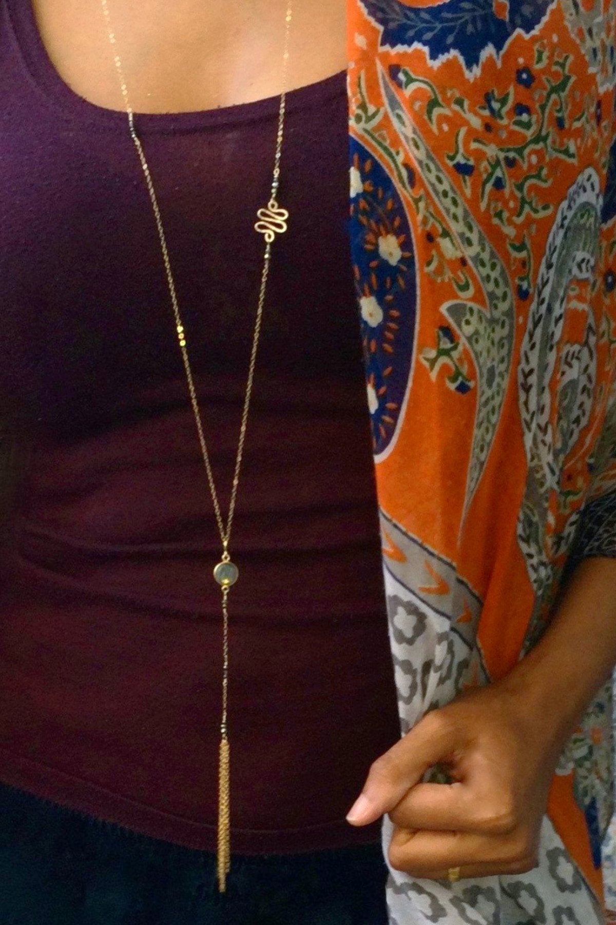 'IYB' Long Lariat Convertible Necklace