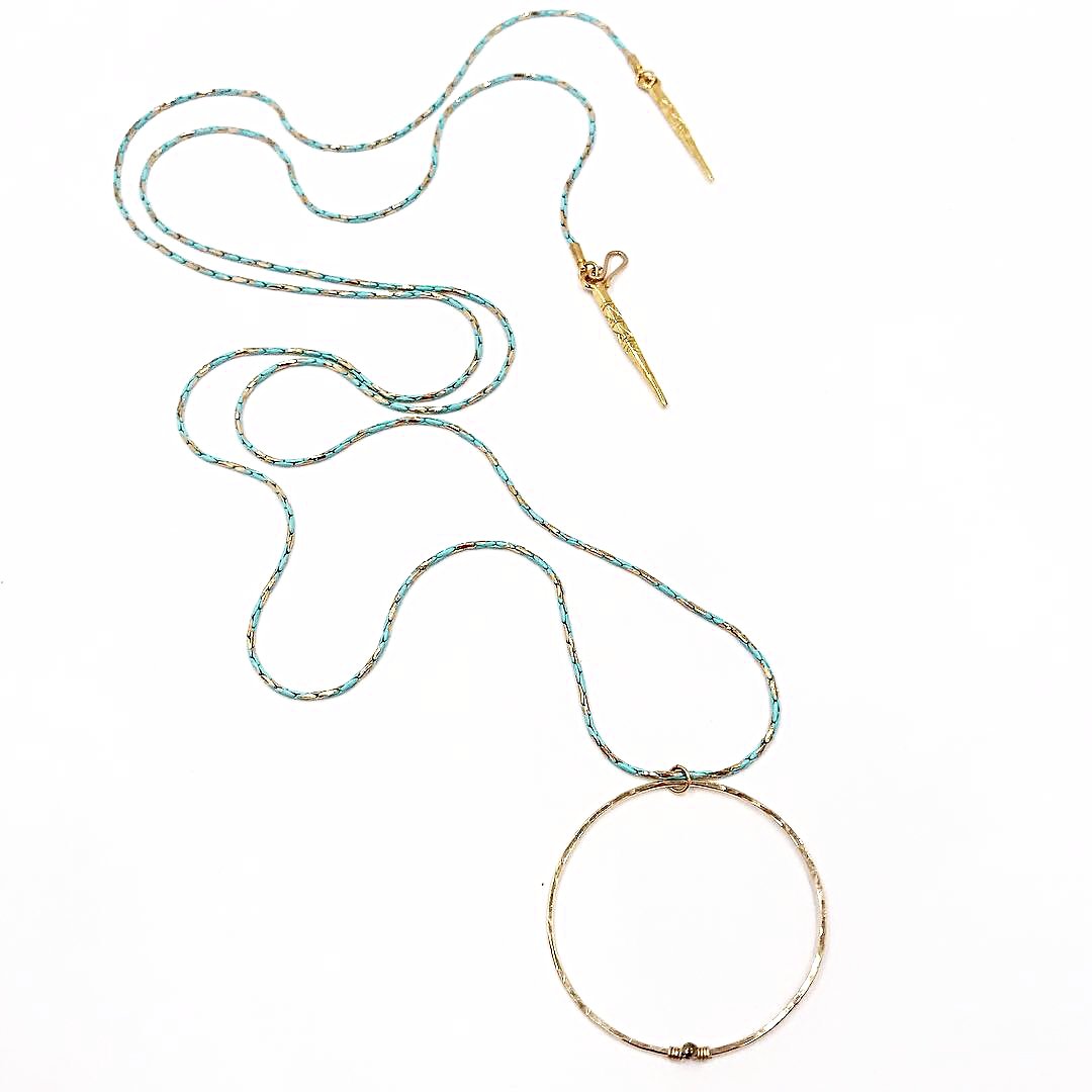 Steel & Spiked Loop Lariat