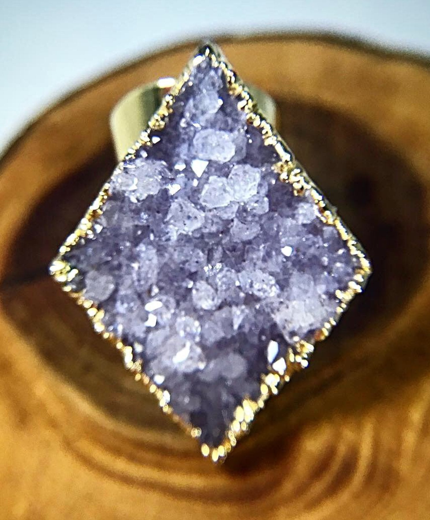 Statement Diamond Druzy Ring