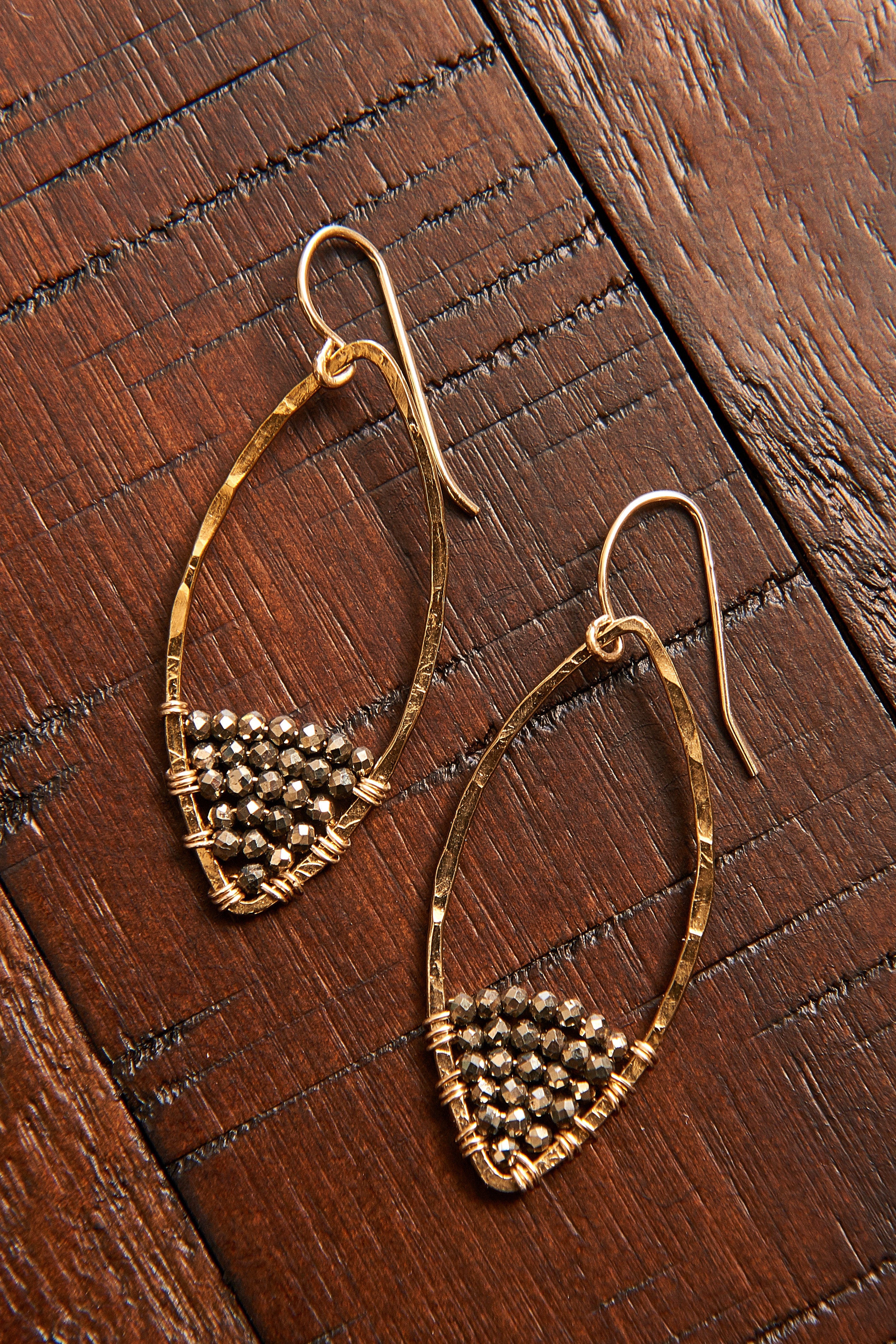 Caviar Dipped Leafed Hoops