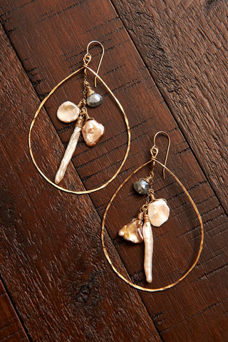 Violet Moon Pendulum Hoops