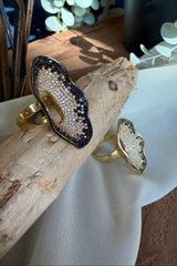 Chroma Caviar Ring (Sunray Motif)