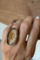 Chroma Caviar Ring (Sunray Motif)