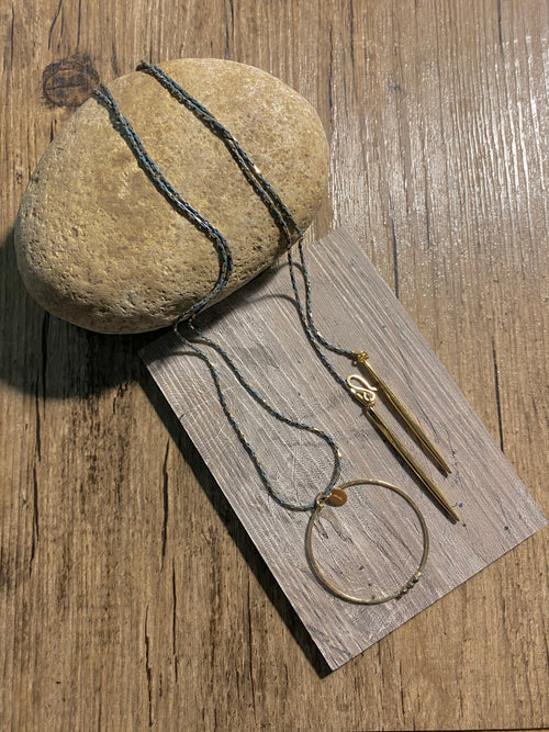 Steel & Spiked Loop Lariat