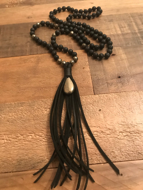 Knotted Pyrite Lava Strand