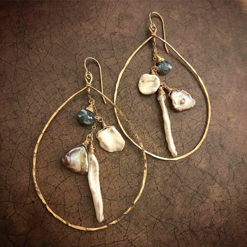 Beach Treasure Hoops