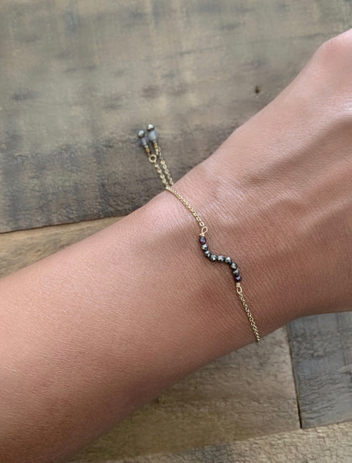 Pyrite Sidewinder Slider Bracelet