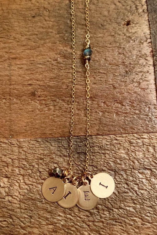 Delicate Disc Charmed Necklace (Customized)