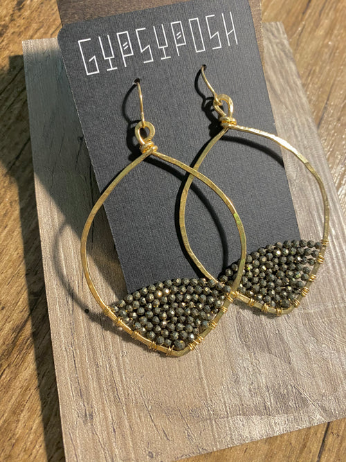 Caviar Dipped Leafed Hoops