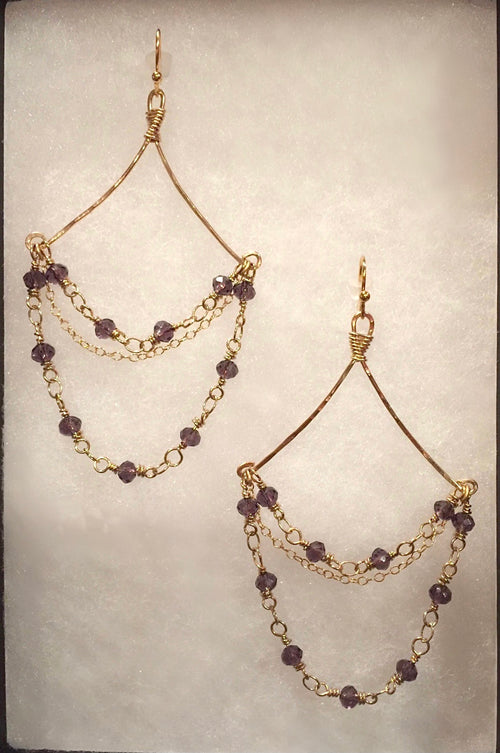 Amethyst Chandelier Earrings