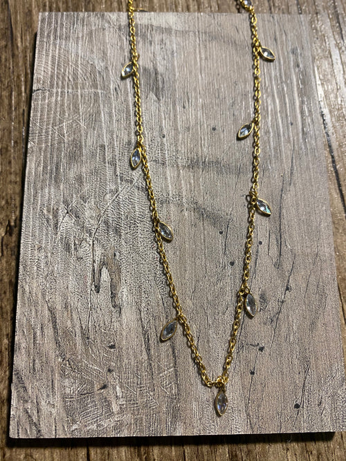 Dainty Crystal Garland Necklace