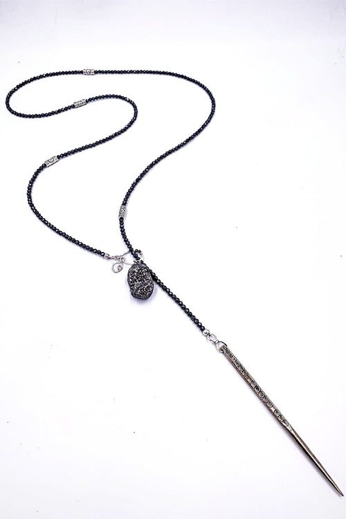 Silver Titanium Spike Lariat
